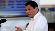 President Rodrigo Duterte speaks during a news conference before his departure for Japan, at the Ninoy Aquino International airport in Paranaque, Metro Manila in the Philippines, October 25, 2016. Reuters/Erik De Castro