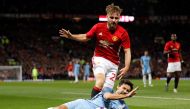 Football: Manchester United v Manchester City - EFL Cup Fourth Round - Old Trafford - Manchester United's Luke Shaw in action with Manchester City's Jesus Navas
Reuters / Darren Staples