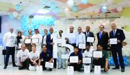 The staff of The Ritz-Carlton, Doha, during the 15th anniversary celebrations. 