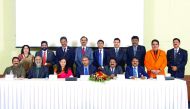 The new Indian Ambassador P Kumaran with community members.