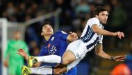 Britain Football Soccer - Leicester City v West Bromwich Albion - Premier League - King Power Stadium - 6/11/16 West Bromwich Albion's Claudio Yacob in action with Leicester City's Shinji Okazaki Reuters / Darren Staples