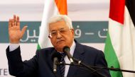 Palestinian President Mahmoud Abbas waves during a ceremony of laying the foundation stone of Palestine-India Techno Park, near the West Bank city of Ramallah November 8, 2016. REUTERS/Mohamad Torokman