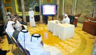 Katara General Manager Dr Khalid bin Ibrahim Al Sulaiti durign a press meet at Katara yesterday. Pic: Baher Amin/ The Peninsula