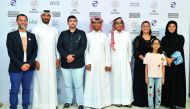 Fatma Al Remaihi (right), Festival Director of the Ajyal Youth Film Festival; Reem Saleh (third right), Deputy Director; Abdulla Al Mosallam (second left), Chief Administrative Officer; Chadi Zeneddine (left), Senior Programmer; and other officials during
