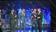 Stars of Science Season 8 winner Sadeem Qdaisat of Jordan (second right) reacts as the final result is declared.