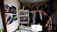 Gursewak Singh looks at posters of Japanese animation on the wall in his room during an interview with Reuters, in Matsudo, Japan, September 25, 2016. Picture taken on September 25, 2016. (REUTERS/Kim Kyung-Hoon)