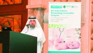 Senior Consultant and Division Chief, Paediatric Pulmonology at HMC, and founding member of APPA, Prof Ibrahim A Janahi, addressing the Congress.