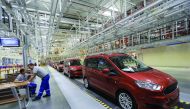 Ford Tourneo Courier light commercial vehicles are pictured at the Ford Otosan Yenikoy car plant in Kocaeli, Turkey. 

