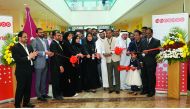 Indian Ambassador P Kumaran inaugurating the 15th Free Asian Medical Camp along with Fatima Sultan Al Kuwari, Director, Community and Public Relations at Ooredoo, Ali Saif of Qatar Charity, Fathiya Al Meer, Central Region Director, PHCC, Dr Joji Thomas, P