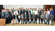 The trainers and participants  at the  training programme  in Doha 