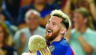 Barcelona’s Lionel Messi (right) celebrates with Neymar after scoring a goal during their UEFA Champions League match against Celtic in  Barcelona, Spain, in this file Photo.