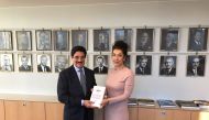 Dr Hamad bin Abdulaziz Al Kawari with Norwegian State Secretary and Deputy Minister of Foreign Affairs, Laila Bokhari, and (RIGHT) with State Secretary to the Minister of Education and Research, Bjorn Haugstad, during his visit to Oslo.