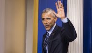  U.S. President Barack Obama waves at the conclusion of his annual end-of-year news conference at the White House in Washington, USA on December 16, 2016. ( Samuel Corum - Anadolu Agency )