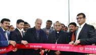 The Edison showroom being inaugurated by Thomas Lankey, Mayor of Edison, New Jersey, in the presence of Antony Jos, Director, Joyalukkas Group; Aniyan George, KCCNA President, Jiby Thomas, FOMAA Secretary; Bishop Joy Alappatt, Syro Malabar Diocese North A