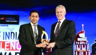 John Paul Alukkas (left), Executive Director, Joyalukkas Group receiving the award.
