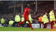 Liverpool's Sadio Mane celebrates scoring their first goal Action Images via Reuters / Carl Recine 

