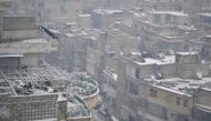 A view from during snowfall in Idlib, Syria as civil war continues on December 21, 2016. ( Abdulghani Arian - Anadolu Agency )

