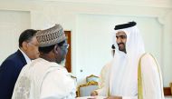 Deputy Emir receiving the credentials of Aya Tijani as Ambassador of the Republic of Cameroon. 
