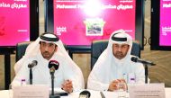 Dr Khalid bin Ibrahim Al Sulaiti, General Manager, Katara (right), with Salman Mohammad Al Naimi, President of the committee of Mahaseel festival, at a press conference at Katara yesterday. Pic: Abdul Basit / The Peninsula