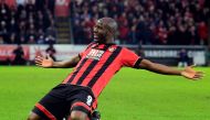 Bournemouth's Benik Afobe celebrates scoring their first goal Reuters / Rebecca Naden 
