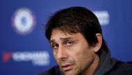 Britain Football Soccer - Chelsea - Antonio Conte Press Conference - Chelsea manager Antonio Conte during the press conference Action Images via Reuters / Tony O'Brien Livepic 
