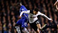 Chelsea's N'Golo Kante in action with Tottenham's Dele Alli. Reuters / Dylan Martinez
