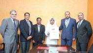 Officials during the event in Doha.