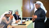 Ahmed Najem Abdulla Al Najem, Secretary-General of the GCC Arbitration Center, at the opening of the Professional Arbitration Training Programme 2017 at the Qatar Chamber yesterday. Pic: Baher Amin / The Peninsula