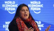 Sharmeen Obaid-Chinoy, Documentary Film-maker attends the World Economic Forum (WEF) annual meeting in Davos, Switzerland January 20, 2017. REUTERS/Ruben Sprich