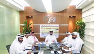 Officials of the Qatar Basketball Federation (QBF) are seen during a QBF Board Members' meeting in Doha. The new QBF Board Members include Ahmad Abdulrahman Al Muftah, President and Head of National Teams Committee, Ali Saed Al Malki, Secretary General, M