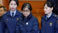 Choi Soon-sil, the woman at the centre of the South Korean political scandal and long-time friend of President Park Geun-hye, arrives for a hearing arguments for South Korean President Park Geun-hye's impeachment trial at the Constitutional Court in Seoul