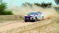Rashid Al Naimi in action during last year's Jordan Rally. He will drive a new Subaru WRX STi in Qatar.