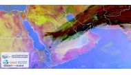 Cloudy skies over the country with scattered light rain detected by the Qatar Meteorology Department radar.