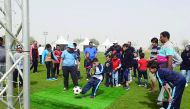 Families enjoying various activities at Aspire Zone Foundation.