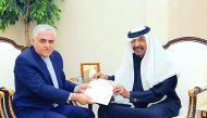 Advisory Council Speaker H E Mohammed bin Mubarak Al Khulaifi (right) yesterday received a message from Dr Ali Larijani, Speaker of Iran’s Islamic Consultative Assembly, in which the Qatari Speaker has been invited to participate in the sixth internationa