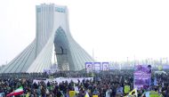 Iranians take part in a huge rally in Tehran
