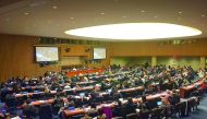 Delegates at the 55th Session of the Commission for Social Development, at the UN Headquarters in New York.