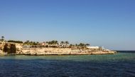 A picture taken on February 10, 2017, shows a beach in the Egyptian Red Sea resort of Sharm el-Sheikh. Tourists are slowly returning to Egypt, easing pressure on a key sector battered by years of turmoil and the 2015 bombing of a plane carrying Russian ho
