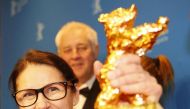 Director Ildiko Enyedi receives the Golden Bear for Best Film On Body and Soul (REUTERS) 
