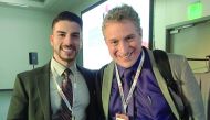Dr Yazan Abou-Ismail (left) and Dr Peter Kouides at the American Society of Haematology conference.