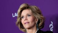 Jane Fonda attending the red carpet arrivals at the 19th Costume Designers Guild awards presented by Lacoste at the Beverly Hilton hotel in Beverly Hills, on February 21, 2017.  Fonda revealed she has been raped and was sexually abused as a child, in an i