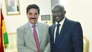 H E Dr Hamad bin Abdulaziz Al Kawari with  Vice-President of Ghana, Dr Mahamudu Bawumia.