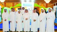 Qatari embassy officials in Cairo with HMC delegation pose for a group photo.