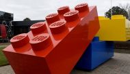 Giant Lego bricks are displayed at the headquarters of the Danish toy company during the annual news conference in Billund, Denmark March 1, 2016. REUTERS/Fabian Bimmer/File Photo
