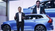 Vovlo CEO Hakan Samuelsson speaks during presentation of the new Volvo XC60 car during the 87th International Motor Show at Palexpo in Geneva, Switzerland, March 7, 2017. REUTERS/Denis Balibouse