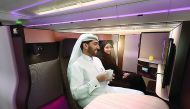Qatar Airways' patented Business Class QSuite.