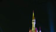A castle at the Magical Festival Village in Katara.