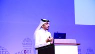 Dr Hamad Al Ibrahim, Executive Vice-President of QF R&D, delivers his opening remarks at the second Qatar Biobank Conference.