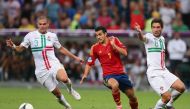 (File Photo) Pepe (L), Pedro (C) and Joao Moutinho (R)