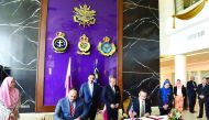 Minister of State for Defence Affairs H E Dr Khalid bin Mohamed Al Attiyah met in Kuala Lumpur yesterday with Minister of Defence of Malaysia, Dato' Seri Hishammuddin bin Tun Hussein. They signed a letter of intent between the Ministries of Defence of the